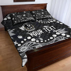 Personalized Collingwood Magpies Quilt Bed Set Aboriginal Pattern with Graffiti Style