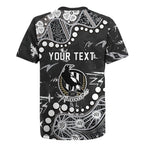 Personalized Collingwood Magpies Rugby Jersey Aboriginal Pattern with Graffiti Style