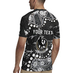 Personalized Collingwood Magpies Rugby Jersey Aboriginal Pattern with Graffiti Style