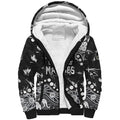 Personalized Collingwood Magpies Sherpa Hoodie Aboriginal Pattern with Graffiti Style