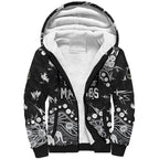 Personalized Collingwood Magpies Sherpa Hoodie Aboriginal Pattern with Graffiti Style