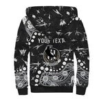 Personalized Collingwood Magpies Sherpa Hoodie Aboriginal Pattern with Graffiti Style