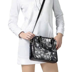 Personalized Collingwood Magpies Shoulder Handbag Aboriginal Pattern with Graffiti Style
