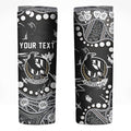 Personalized Collingwood Magpies Skinny Tumbler Aboriginal Pattern with Graffiti Style
