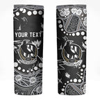 Personalized Collingwood Magpies Skinny Tumbler Aboriginal Pattern with Graffiti Style