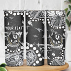 Personalized Collingwood Magpies Skinny Tumbler Aboriginal Pattern with Graffiti Style