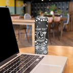 Personalized Collingwood Magpies Skinny Tumbler Aboriginal Pattern with Graffiti Style