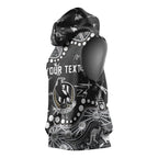 Personalized Collingwood Magpies Sleeveless Hoodie Aboriginal Pattern with Graffiti Style