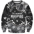 Personalized Collingwood Magpies Sweatshirt Aboriginal Pattern with Graffiti Style