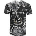 Personalized Collingwood Magpies T Shirt Aboriginal Pattern with Graffiti Style