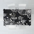 Personalized Collingwood Magpies Tablecloth Aboriginal Pattern with Graffiti Style