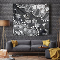 Personalized Collingwood Magpies Tapestry Aboriginal Pattern with Graffiti Style