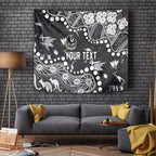 Personalized Collingwood Magpies Tapestry Aboriginal Pattern with Graffiti Style