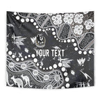 Personalized Collingwood Magpies Tapestry Aboriginal Pattern with Graffiti Style
