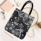 Personalized Collingwood Magpies Tote Bag Aboriginal Pattern with Graffiti Style