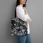 Personalized Collingwood Magpies Tote Bag Aboriginal Pattern with Graffiti Style