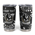Personalized Collingwood Magpies Tumbler Cup Aboriginal Pattern with Graffiti Style