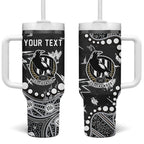 Personalized Collingwood Magpies Tumbler With Handle Aboriginal Pattern with Graffiti Style