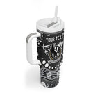 Personalized Collingwood Magpies Tumbler With Handle Aboriginal Pattern with Graffiti Style