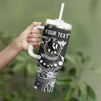 Personalized Collingwood Magpies Tumbler With Handle Aboriginal Pattern with Graffiti Style