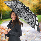 Personalized Collingwood Magpies Umbrella Aboriginal Pattern with Graffiti Style