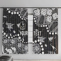 Personalized Collingwood Magpies Window Curtain Aboriginal Pattern with Graffiti Style