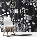 Personalized Collingwood Magpies Window Curtain Aboriginal Pattern with Graffiti Style