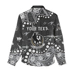 Personalized Collingwood Magpies Women Casual Shirt Aboriginal Pattern with Graffiti Style