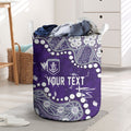 Personalized Fremantle Dockers Laundry Basket Aboriginal Pattern with Graffiti Style