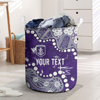 Personalized Fremantle Dockers Laundry Basket Aboriginal Pattern with Graffiti Style