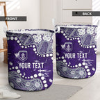 Personalized Fremantle Dockers Laundry Basket Aboriginal Pattern with Graffiti Style