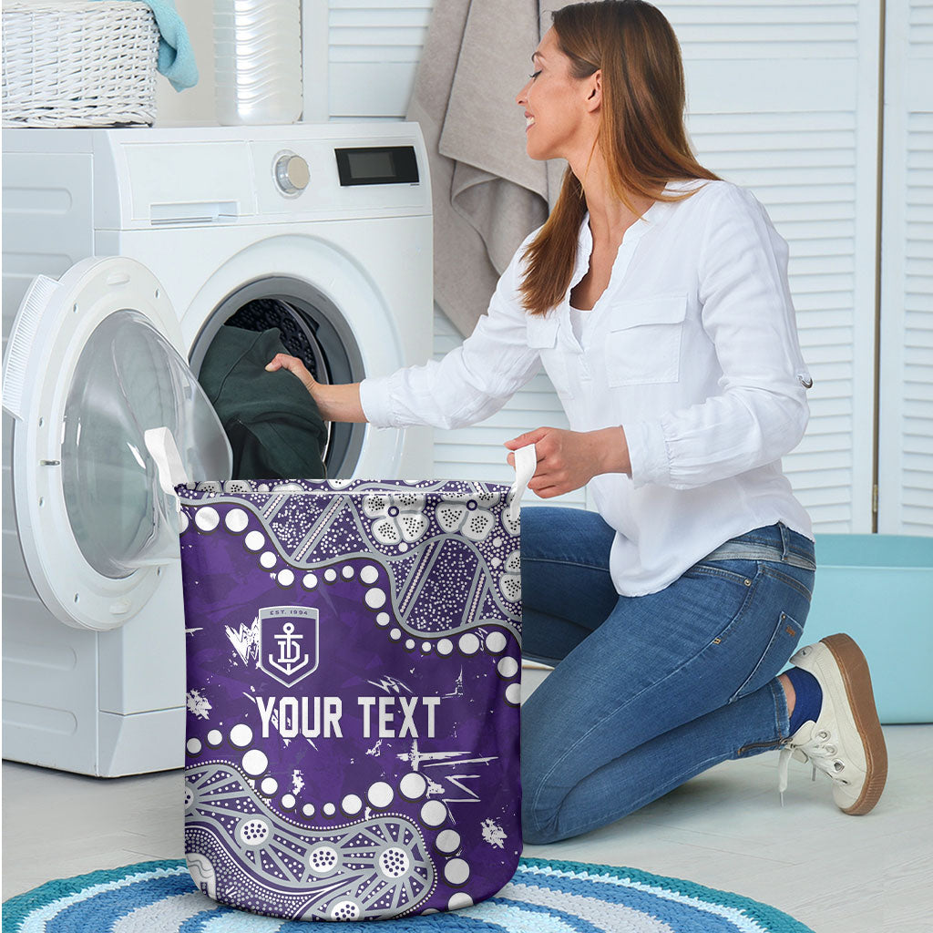 Personalized Fremantle Dockers Laundry Basket Aboriginal Pattern with Graffiti Style