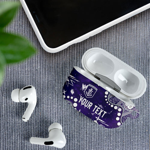 Personalized Fremantle Dockers AirPods Case Aboriginal Pattern with Graffiti Style