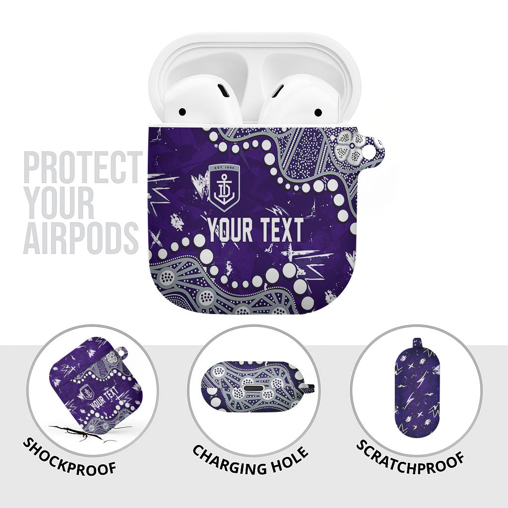 Personalized Fremantle Dockers AirPods Case Aboriginal Pattern with Graffiti Style