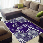Personalized Fremantle Dockers Area Rug Aboriginal Pattern with Graffiti Style