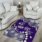 Personalized Fremantle Dockers Area Rug Aboriginal Pattern with Graffiti Style