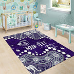 Personalized Fremantle Dockers Area Rug Aboriginal Pattern with Graffiti Style
