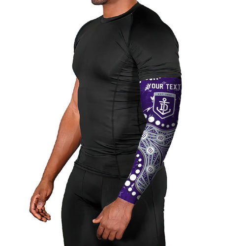 Personalized Fremantle Dockers Arm Sleeves Aboriginal Pattern with Graffiti Style