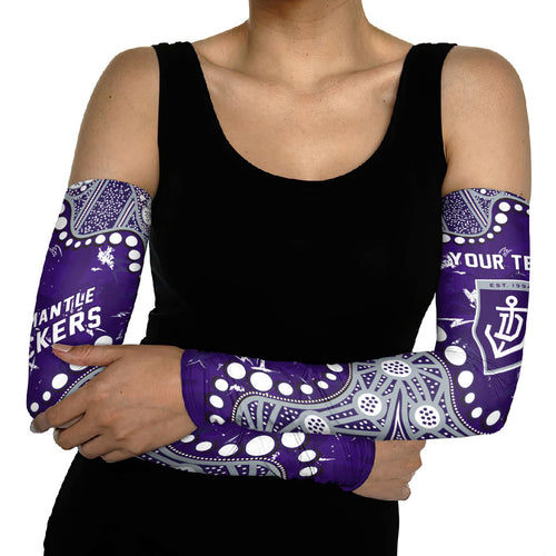 Personalized Fremantle Dockers Arm Sleeves Aboriginal Pattern with Graffiti Style