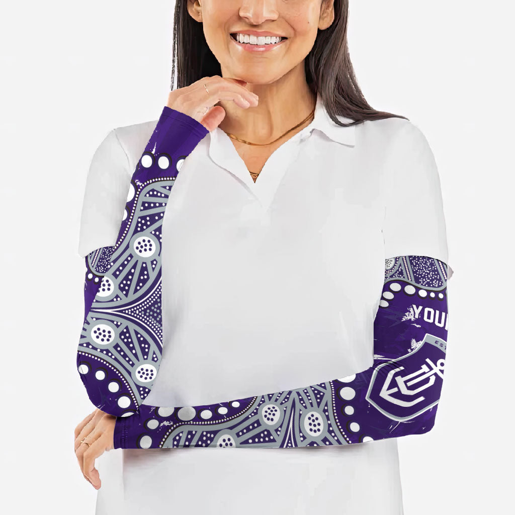 Personalized Fremantle Dockers Arm Sleeves Aboriginal Pattern with Graffiti Style
