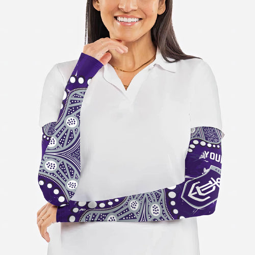 Personalized Fremantle Dockers Arm Sleeves Aboriginal Pattern with Graffiti Style