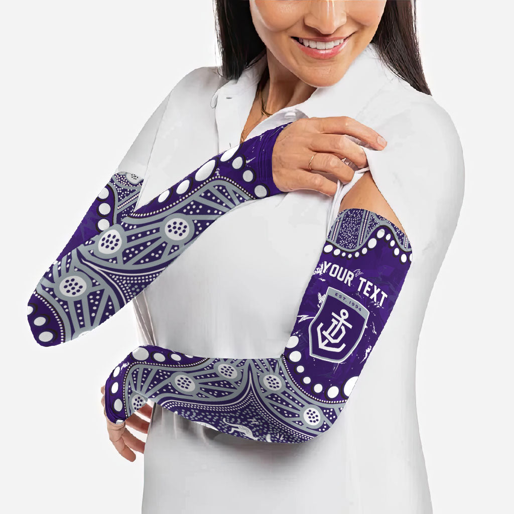 Personalized Fremantle Dockers Arm Sleeves Aboriginal Pattern with Graffiti Style