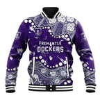 Personalized Fremantle Dockers Baseball Jacket Aboriginal Pattern with Graffiti Style