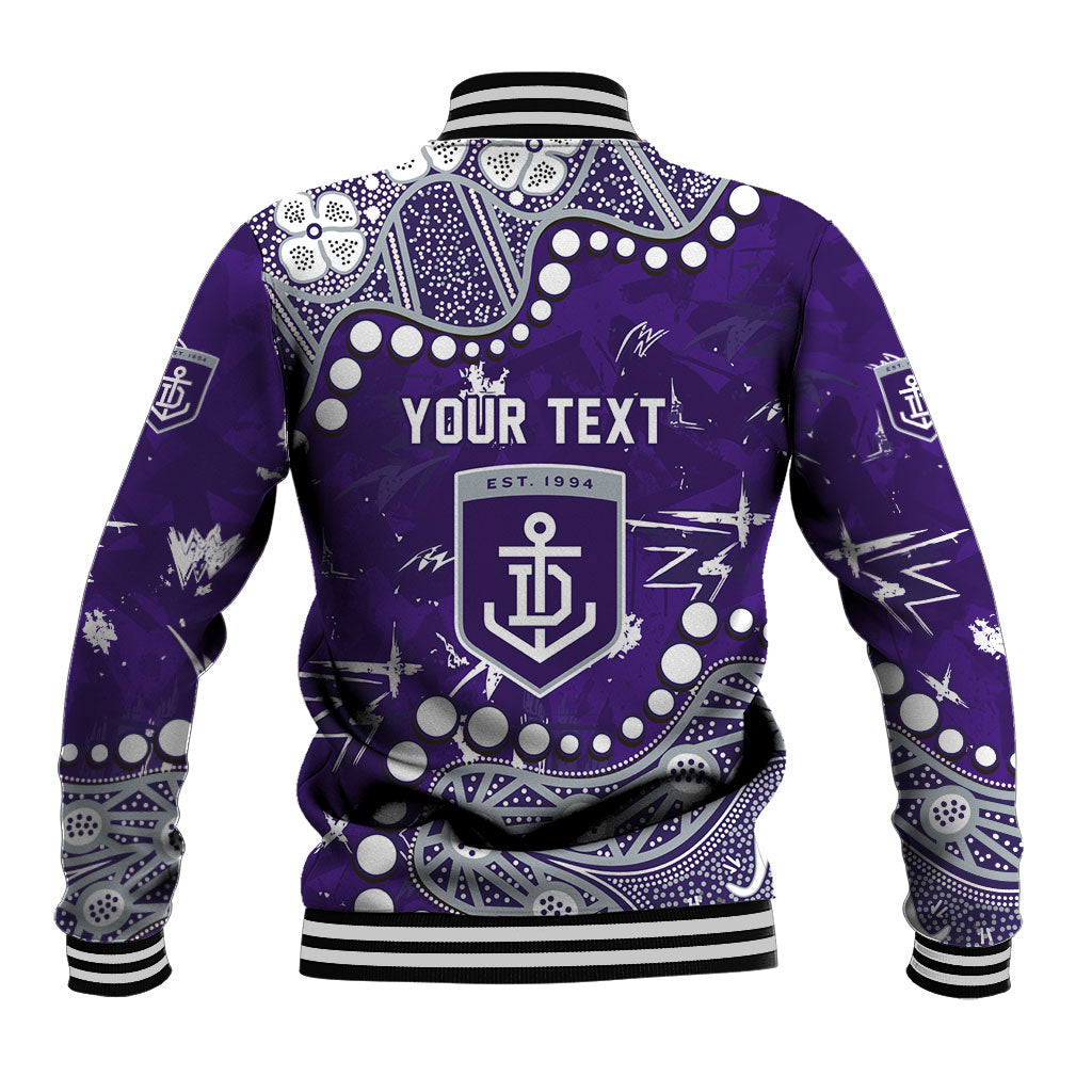 Personalized Fremantle Dockers Baseball Jacket Aboriginal Pattern with Graffiti Style