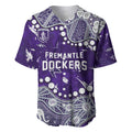 Personalized Fremantle Dockers Baseball Jersey Aboriginal Pattern with Graffiti Style