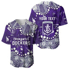 Personalized Fremantle Dockers Baseball Jersey Aboriginal Pattern with Graffiti Style