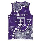 Personalized Fremantle Dockers Basketball Jersey Aboriginal Pattern with Graffiti Style