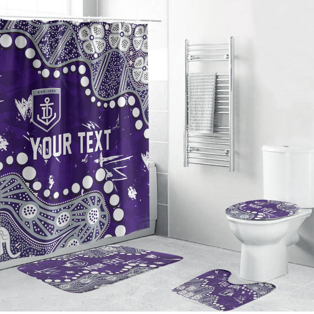 Personalized Fremantle Dockers Bathroom Set Aboriginal Pattern with Graffiti Style