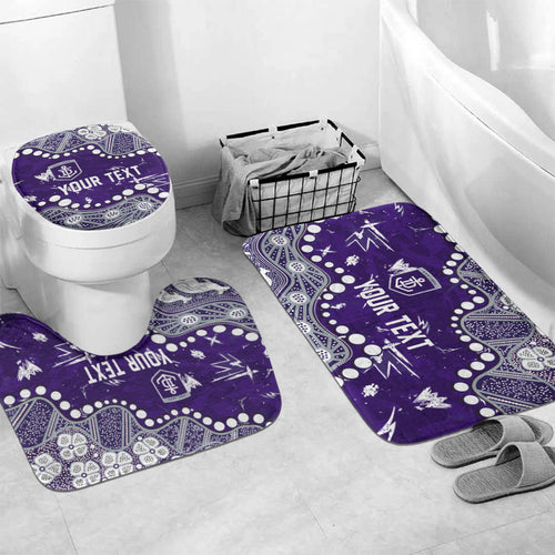 Personalized Fremantle Dockers Bathroom Set Aboriginal Pattern with Graffiti Style