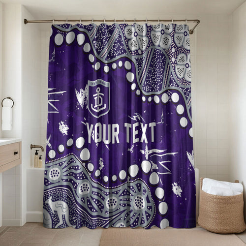 Personalized Fremantle Dockers Bathroom Set Aboriginal Pattern with Graffiti Style